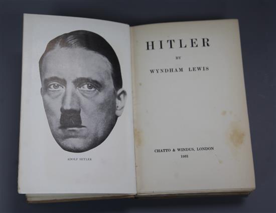 Lewis, Wyndham - Hitler, 1st edition, 8vo, cloth, discoloured spine stained, frontispiece photograph of